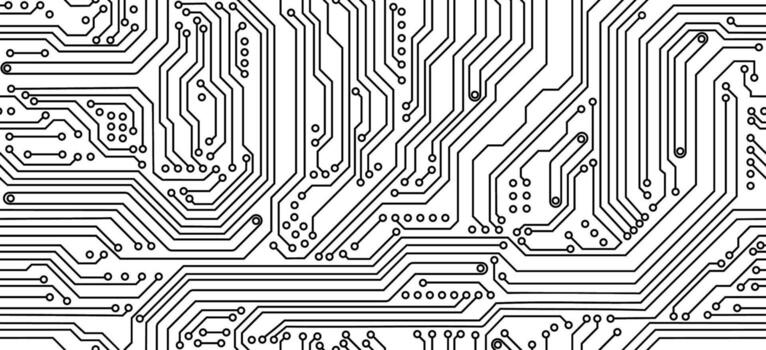 circuito tablero modelo presentando intrincado líneas vector