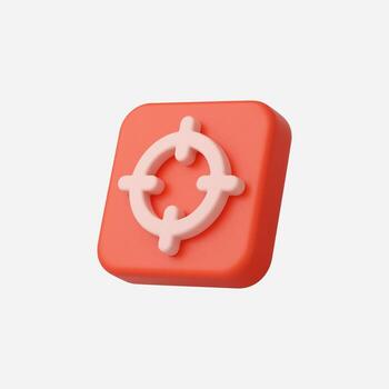 A bold, red target icon representing precision and focus. vector