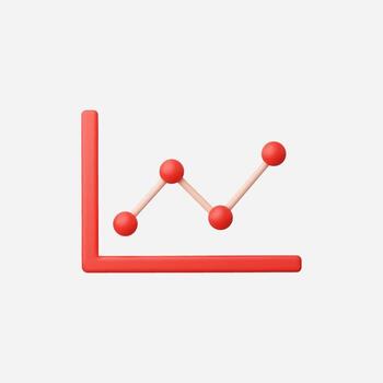 A vibrant, modern graph symbolizing growth and data analysis. vector