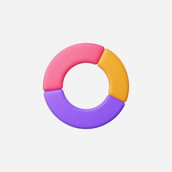 A vibrant circular design with smooth, colorful segments. vector
