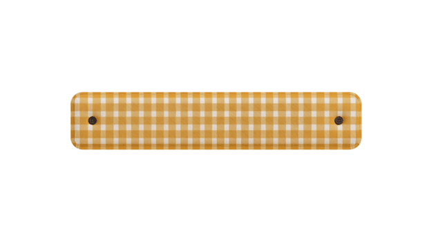 Rectangular banner with soft golden checks and brown buttons on a transparent background png