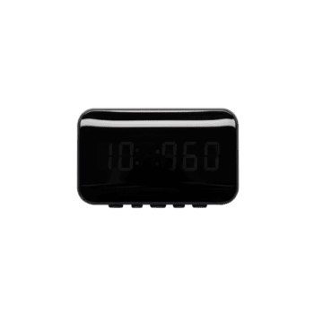 Sleek black digital clock with a luminous display, precisely marking time. Its minimalist design embodies modern functional elegance, a serene sentinel for contemporary spaces png