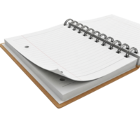 aberto em branco espiral caderno para escola e escritório papelaria png