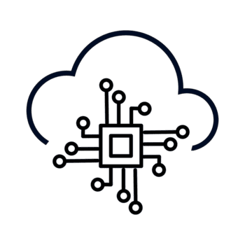 mikrochip bearbetning data i moln nätverk digital teknologi begrepp png