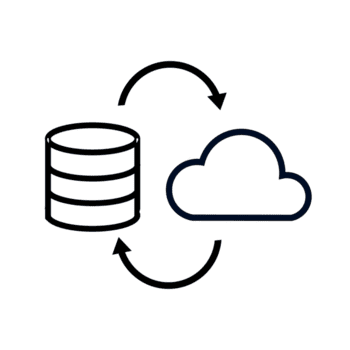 Banca dati dati trasferimento per il nube attraverso sincronizzazione processi per sicuro Conservazione e di riserva png