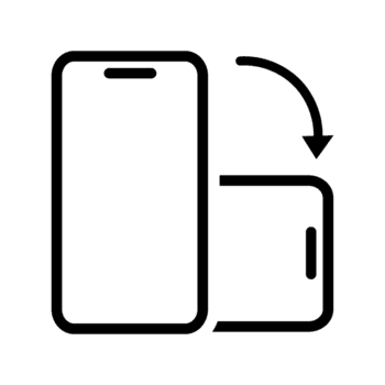 smartphone rotante schermo mobile dispositivo interfaccia modificare orientamento su digitale Schermo png