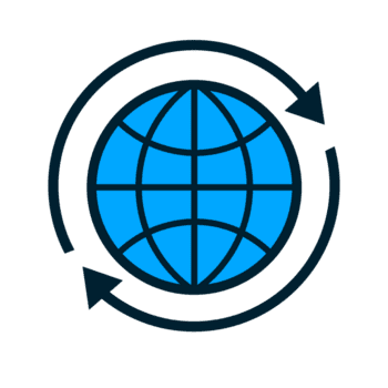 global rede conexão rotativo por aí a mundo, simbolizando internacional comunicação e velozes Internet Rapidez png