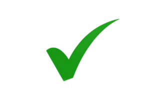 Grün prüfen Kennzeichen Symbol isoliert auf transparent Hintergrund png