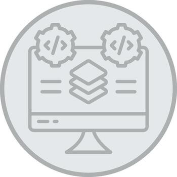 Full Stack Color Block Badge vector