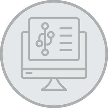 Version Control Modern Tech Object vector