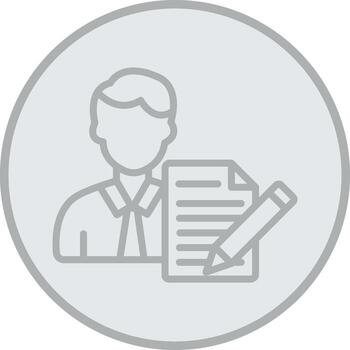 Scriptwriter Pixel Style Badge vector