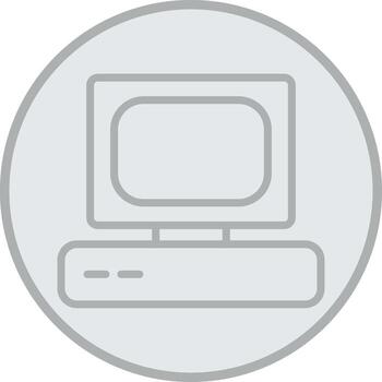 antiguo computadora mínimo Arte objeto vector