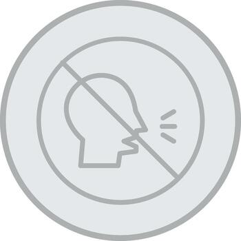 No Talking Interactive UI Design vector