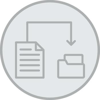 Data Migration Color Stroke Symbol vector