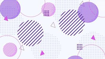 Animated Geometric Circle Pattern on a Pink and Purple Gradient Background. video