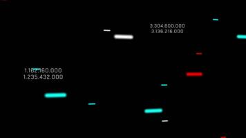geanimeerd scherm weergeven abstract digitaal gegevens met lijnen en nummers. video