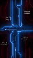 futurista digital hud interface com o circuito borda linhas. video