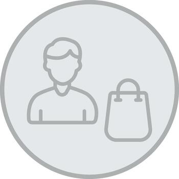 Man Shopping Interactive UI Design vector