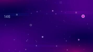 Minimalist Abstract Dots and Lines on a Blue and Purple Gradient Background. video