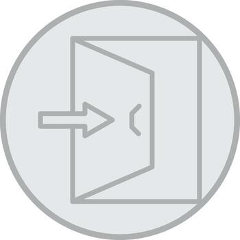 Exit Door Minimal Design Badge vector