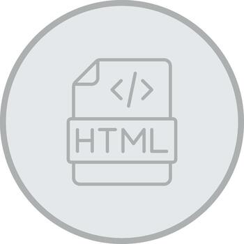 HTML Thin Line Element vector