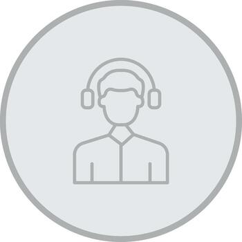 Man Customer Service Interactive UI Design vector