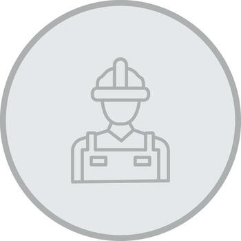 Man Engineer Working Gradient Color Form vector