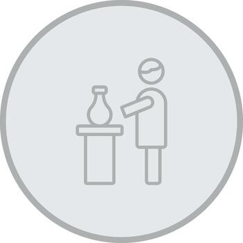 Man Sculptor Working Web Style Graphic vector