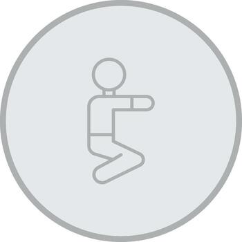 sentadillas agudo línea marca vector