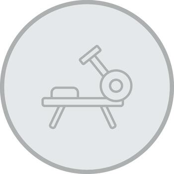 Rowing Machine Web Based Design Element vector