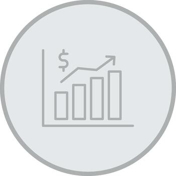 Bar Graph Handcrafted UI Symbol vector