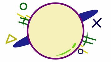 un' moderno, colorato astratto animazione con un' divertimento, vivace design e dinamico forme. Perfetto per film introduzioni, video, presentazioni, e contenuto. video