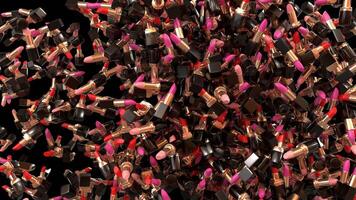 animerad läppstift övergång från sida än explodera med alfa kanal på 60 fps video