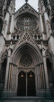 A large cathedral with ornate architecture photo