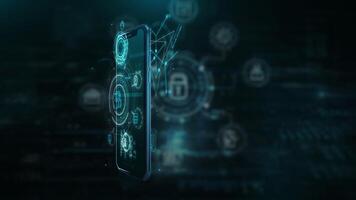 virtuell smartphone arkitektur värd animerad data tomter video