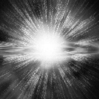 Halftone Pattern. Set of Dots. Dotted Texture on White Background. Overlay Grunge Template. Distress Linear Design. Fade Monochrome Points. Sun Pop Art Backdrop. vector