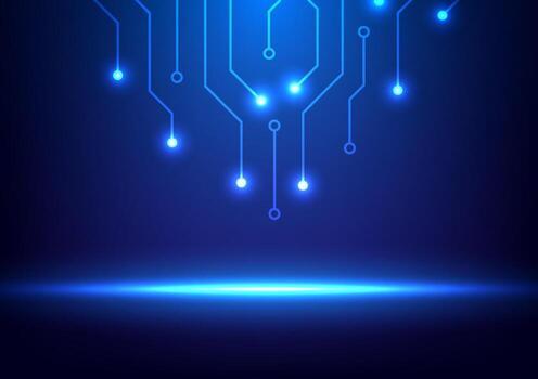Digital technology circuit background. Futuristic data network circuit board system and computer concept. vector