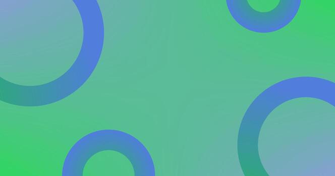 Gradient Blue Green Background with Circles Different shades and thickness Abstract pattern vector