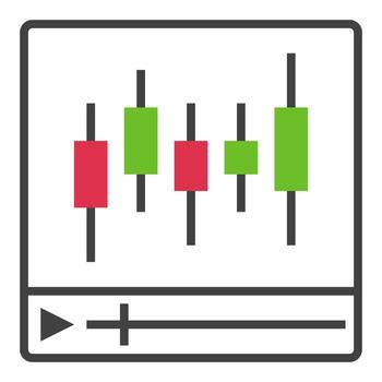 with Candlestick Chart Crypto Trading Tutorial icon or design element vector