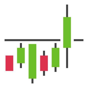 Crypto Candlestick Chart Crypto Trading icon or design element vector