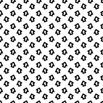 Doodle pattern houses, arrows in different directions. Black line on white. Seamless texture. Cute children's drawing. Shape, symbol repeating in rotation. Minimalistic linear style vector