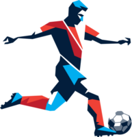 siluetas de fútbol jugadores en varios pateando y corriendo poses png