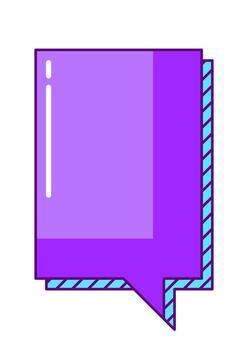 Speech bubble in line art style. Decorative abstract background. vector