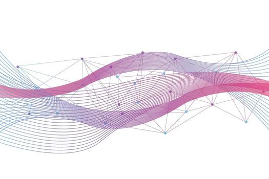 Abstract Technology Background With Wave And Circuit Design. Modern Hi Tech Wave and Circuit Background. vector