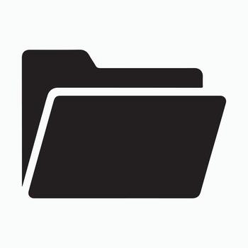 Manila Folder Solid Document File Icon vector