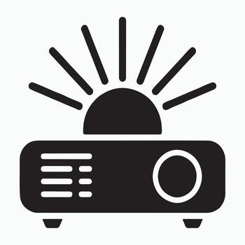 Overhead Projector Solid Presentation Device Icon vector