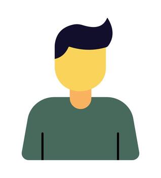 Faceless person character for a user profile or account symbol. Modern illustration of a man's bust for web and app UI. vector