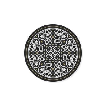 Ornate Decorative Circle Swirl Pattern Round Shape Abstract Design Element vector