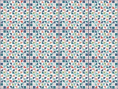 Retro pop geometric pattern background design vector