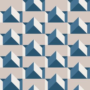 Geometric Minimalist 3D Cube Shape Repetitive Structure Abstract Pattern vector